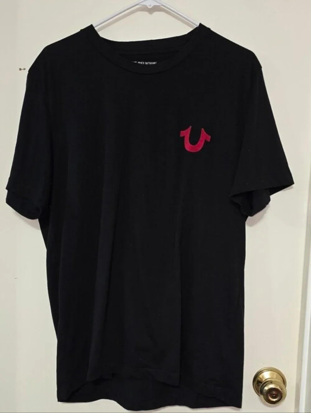 True Religion Men's Black Graphic Logo Tee